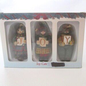 Bottman Designs Joy Cats Ornament Set Paris Bottman Holiday Decor